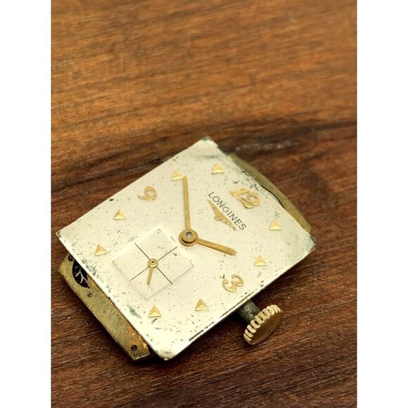 Longines Watch Silver Dial 9LT 17J Swiss Movement 1950's WORKS FOR REPAIR PARTS - Picture 4 of 8
